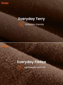 GLOWMODE Everyday Fleece Adjustable Drawstring Pocket Mini A-Line Skirt Daily - Brown - View 4