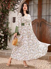 Seusyu Women's Arabic Style Dress - Multicolor - View 5