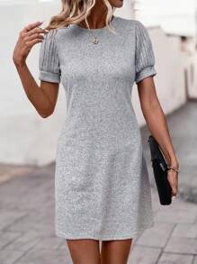 SHEIN LUNE Puff Sleeve Elegant Dress
