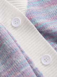 DAZY Frauen Space Dye Mixed Material Cardigan - Verschiedenfarbig - Übersicht 5