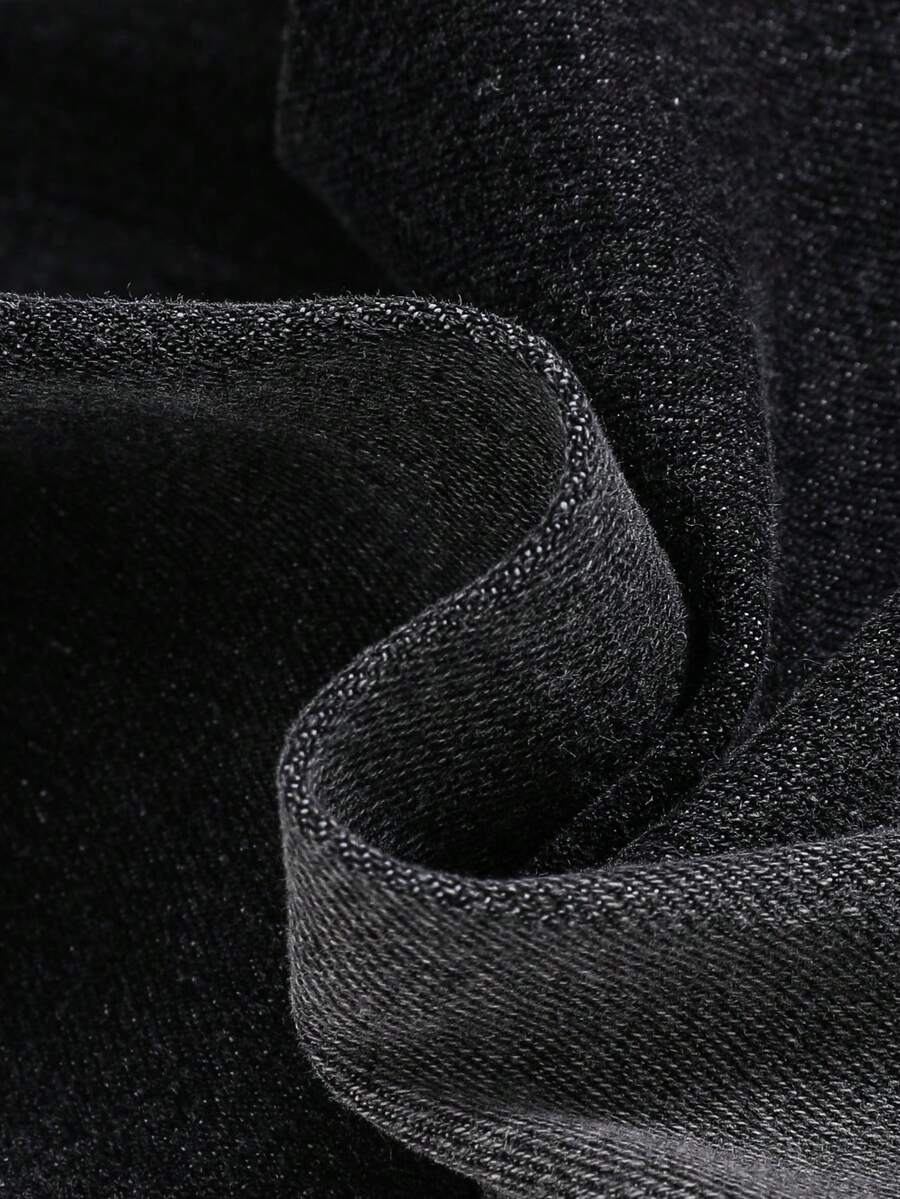 SHEIN Tween Boys' Ripped Frayed Washed High Stretch Skinny Black Boy