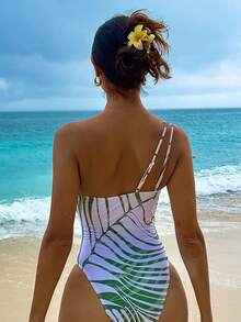 Swim Vcay Của phụ nữ Áo tắm một mảnh Với In thực vật - Nhiều màu - Xem 3