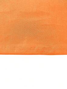 Solid Color Casual Short Sleeve Top And Skinny Pants Set - Orange - View 5