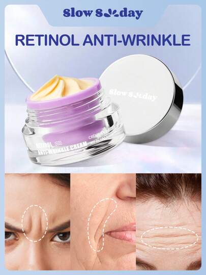 SlowSunday Retinol Anti-Wrinkle Cream, Skincare, Moisturizes And Brightens, Halloween, Thanksgiving, Christmas, New Year, Christmas Gifts, Thank You Gift, Suitable For Autumn Winter, Fall Care