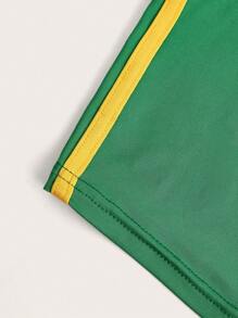 SHEIN Unity Brazil Flag Print Cropped Tank Top - Green - View 3