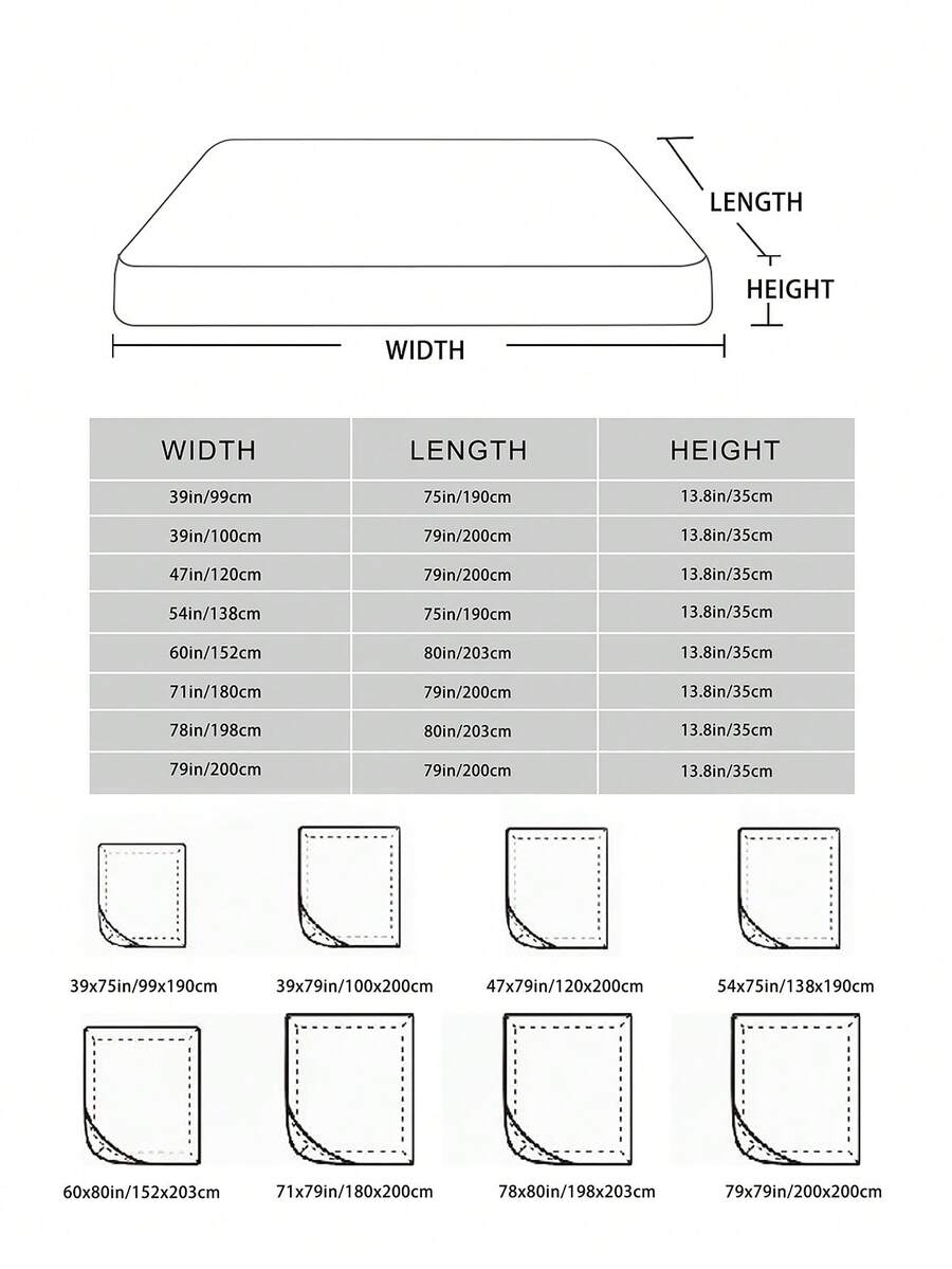 1pc Safest 100 Waterproof Seam Fitted Mattress Protector VinylFree