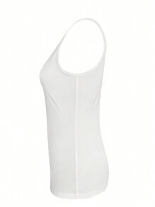 SHEIN LUNE Lace Trimmed Camisole Top - White - View 3