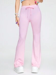 ROMWE Women's Pink Simple Sweatpants - Pink - View 5