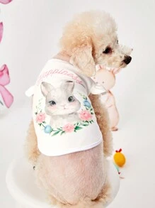 PETSIN Easter White Cute Bunny Short Sleeve Stretchable Pet T-Shirt For Dogs And Cats - Multicolor - View 10