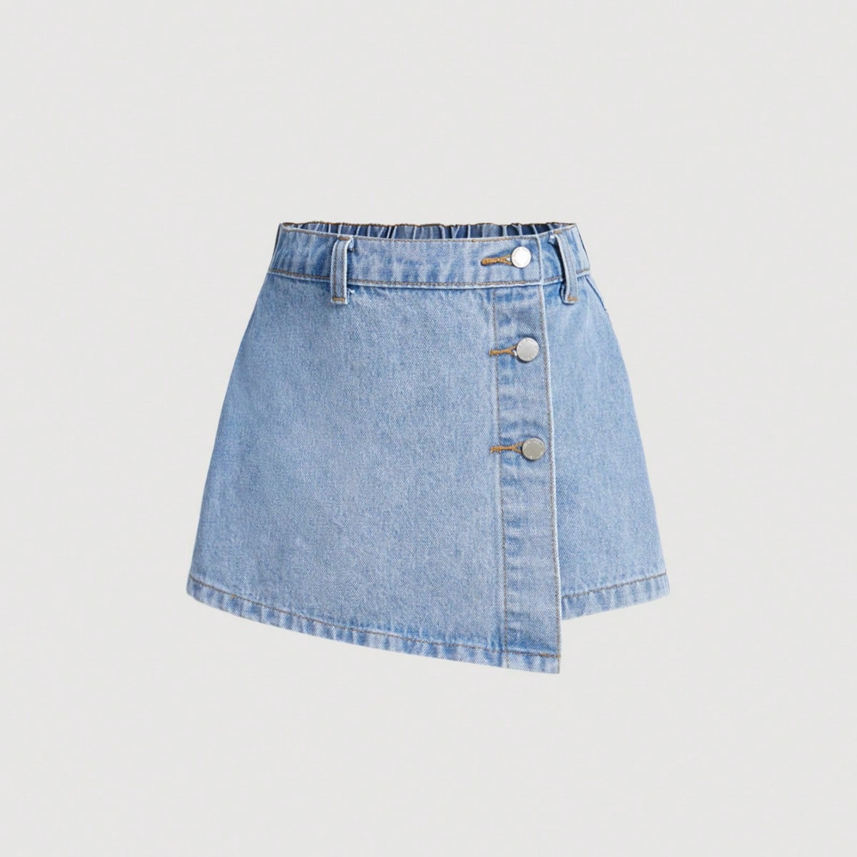 Pantalones y pantalones cortos de estilo Y2K con decoración de blusa denim amétrica lavado para niñas preadolescente, vacaciones de verano