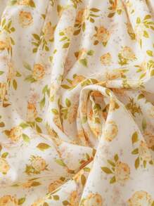 Soleia Rompers Con Diseño De Flores, Tirantes Con Lazo En El Hombro Al Descubierto