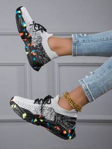 Women's Outdoor Thick-Soled Fashionable And Versatile Lightweight Breathable Socks Shoes, Spring, Summer, And Autumn, Low-Cut Hiking Shoes, Casual Shoes, Sports Shoes