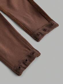 SHEIN EZwear 3件套休闲圆领长袖修身连体衣，适合春、夏、秋季穿着。