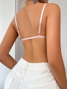 Women's Sequin Front Closure Bra - Pink - View 2