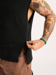 Forever 21 Men's Black Sleeveless Round Neck Sweatshirt - Black - View 6