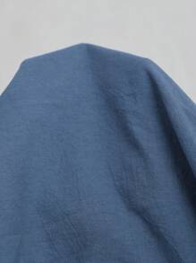 EMERY ROSE 女士休閒風寬腿連身褲,可拆卸肩帶和口袋 - 藍色 - 查看 8