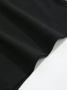 Teen Girls' Cartoon Letter Print T-Shirt - Black - View 4