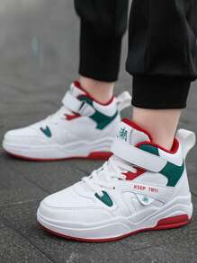 Women's Stylish Elastic Band Lace-Up Casual Sneakers With Height-Increasing Design, Suitable For All Seasons