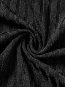 Bộ 2 món áo và chân váy đen kiểu dáng thường ngày cơ bản dành cho thiếu nữ. - màu đen - Xem 4