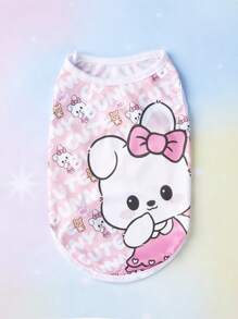 PETSIN 1pc Pink Easter Bunny Print Pet Dog & Cat Vest