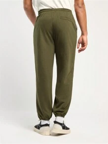 Forever 21 Men's Spring And Summer Casual Loose Leggings Green Lucky Clover Printed Jogging Pants