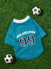 PETSIN Pet Football Jersey With Philadelphia Team Number & Bird-Eye Fabric, Cat And Dog T-Shirt - Multicolor - View 2