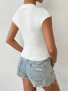 Calvaya Women's Solid Ribbed Knit Top