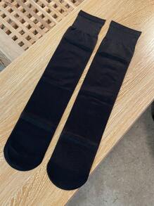 DAZY 性感黑色過膝襪 - 黑色 - 查看 8