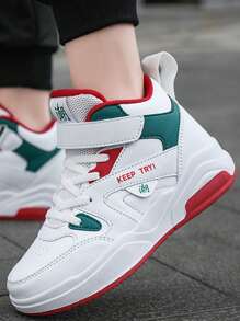 Women's Stylish Elastic Band Lace-Up Casual Sneakers With Height-Increasing Design, Suitable For All Seasons