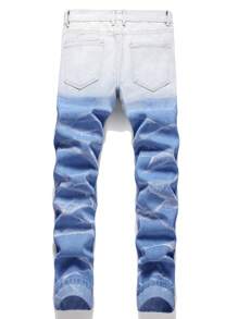 Tween Boy Ripped Frayed Bleach Wash Jeans - Light Wash - View 2