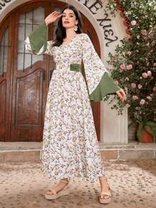 Seusyu Women's Arabic Style Dress - Multicolor - View 4