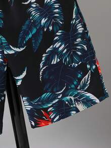 Ropa De Verano Casual Para Adolescentes Con Estampado Tropical Y De Letras - Multicolor - Ver 3