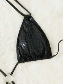 Swim EVENT Traje de baño de una pieza con escote en cruz y tirantes para el hombro para mujer, ideal para el verano