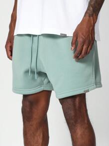 SUMWON Quần Short Essential Drop Crotch Vừa Vặn Thường Xuyên - Màu xanh Bạc hà - Xem 1