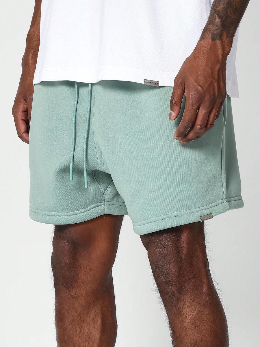 SUMWON Quần Short Essential Drop Crotch Vừa Vặn Thường Xuyên - Màu xanh Bạc hà - Xem 1