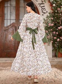 Seusyu Women's Arabic Style Dress - Multicolor - View 2