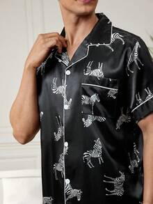 Ensemble D'habillement Pour Homme À Motif Zèbre - Noir - Voir 5