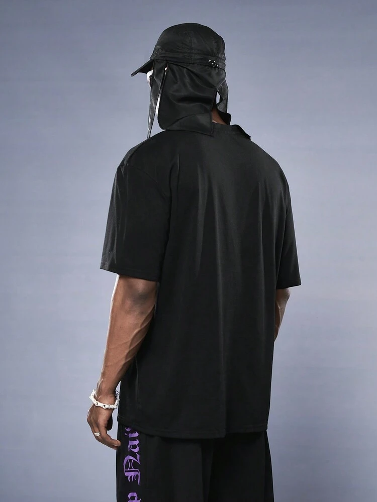 Men's Letter Print Casual T-Shirt And Shorts Set