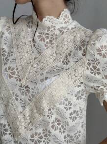 Firerie Camisa Elegante De Mujer Con Tela Texturizada Y Mangas Con Volumen Para La Temporada De Bodas