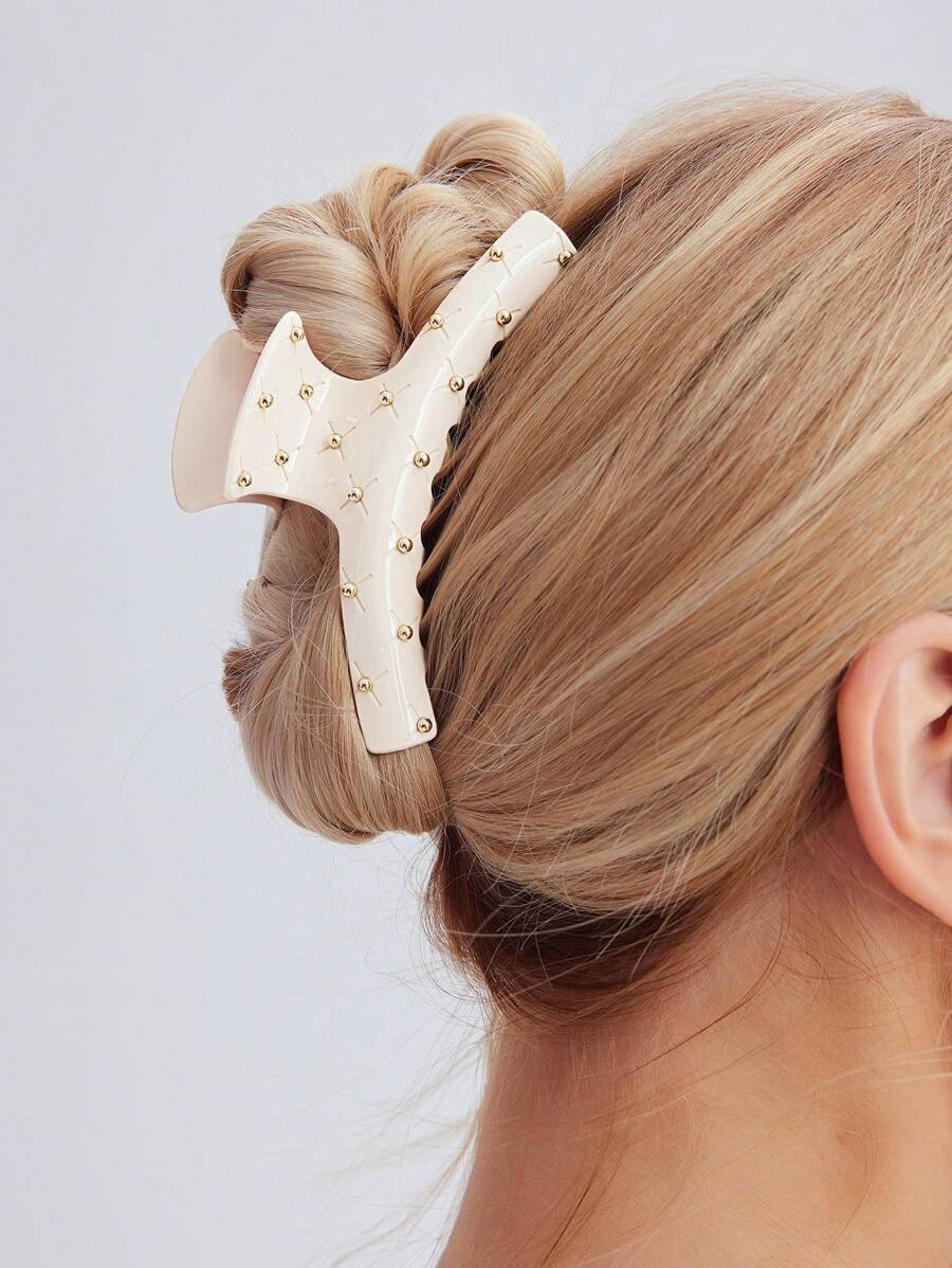 MOTF PREMIUM WHITE METAL HAIR CLIP WITH ZIGZAG-SHAPED PIN - White - View 1