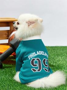 PETSIN Pet Football Jersey With Philadelphia Team Number & Bird-Eye Fabric, Cat And Dog T-Shirt - Multicolor - View 1