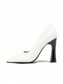 Trắng Thoải mái Giày cao gót Thời trang Giày lười Giày dép - trắng - Xem 2