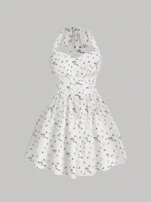 SHEIN MOD Kích thước lớn Của phụ nữ Dây Dây đeo In hoa Đầm - Nhiều màu - Xem 1