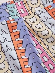 SHEIN LUNE 大尺碼女裝字母印花褲