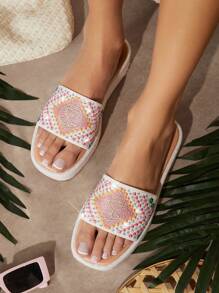 SHUZIA 女式楔形跟厚底涼鞋 - 白色 - 查看 4