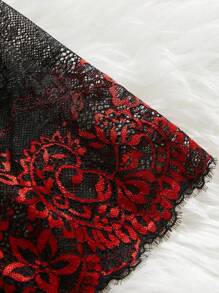 Conjunto de lencería sexy talla grande, con aro, 4 piezas, para el Día de San Valentín