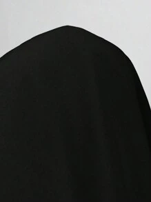 Chiquease Solid Color Pleated Puff Sleeve T-Shirt - Black - View 7