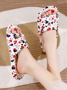 Ladies' Plastic Slippers, Summer Indoor Open Toe Home Shoes With Thick Eva Sole - Multicolor - View 1