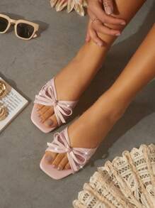 SHUZIA Women's Stylish & Versatile Summer Flat Sandals Summer Shoes Spring Shoes Spring Break Easter Vacation Shoes Casual Shoes Beach Shoes Mother's Day Present For Christmas Valentine's Day - Apricot - View 5