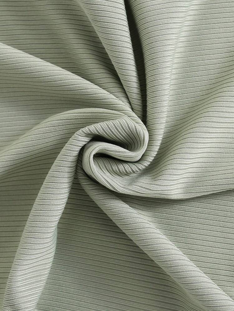 6pcs Young Boy's Casual Knitted Ice Silk Ribbed Buttoned Top With Round Neck Short Sleeve T-Shirt And Shorts Set, Suitable For Both Outdoor And Indoor Activities, Spring And Summer Matching Set